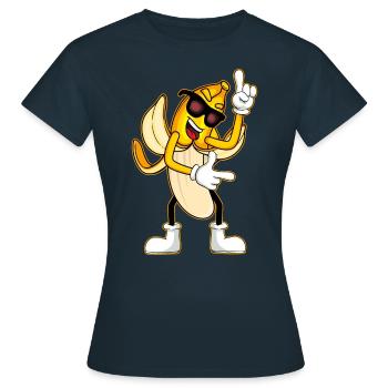 FKK Striptease Banane Nackte Striptease Banane - Frauen T-Shirt - Navy - Vorne - AI Model Female 172 dark (172cm)