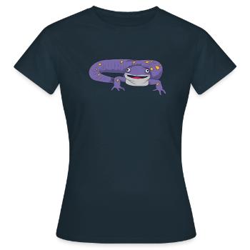 du triton salamandre - T-shirt Femme - marine - Devant - AI Model Female 172 dark (172cm)
