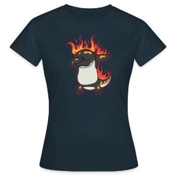 Dabbing Salamandre Salamandre - T-shirt Femme - marine - Devant - AI Model Female 172 dark (172cm)