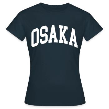 Osaka - Frauen T-Shirt - Navy - Vorne - AI Model Female 172 dark (172cm)