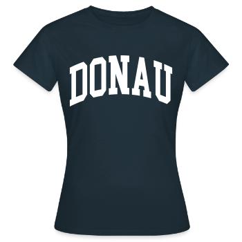 Donau - Frauen T-Shirt - Navy - Vorne - AI Model Female 172 dark (172cm)