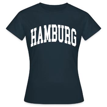 Hambourg - T-shirt Femme - marine - Devant - AI Model Female 172 dark (172cm)