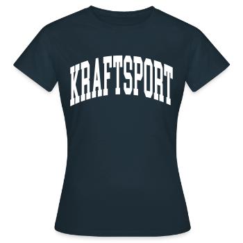 Kraftsport - Frauen T-Shirt - Navy - Vorne - AI Model Female 172 dark (172cm)