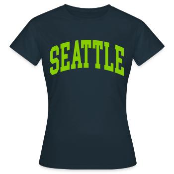 Seattle - Frauen T-Shirt - Navy - Vorne - AI Model Female 172 dark (172cm)