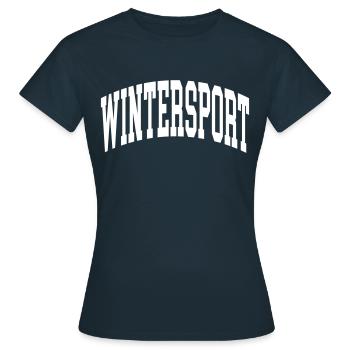 Wintersport - Frauen T-Shirt - Navy - Vorne - AI Model Female 172 dark (172cm)