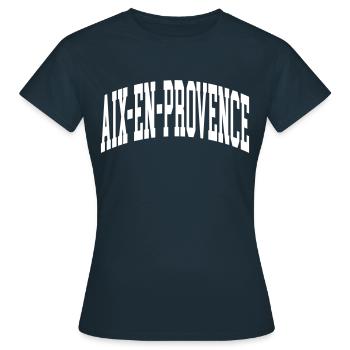 Aix-en-Provence - Women's T-Shirt - navy - Front - AI Model Female 172 dark (172cm)