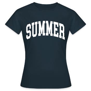 Summer - Frauen T-Shirt - Navy - Vorne - AI Model Female 172 dark (172cm)