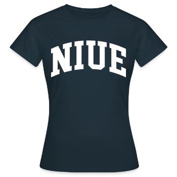 Niue - Frauen T-Shirt - Navy - Vorne - AI Model Female 172 dark (172cm)