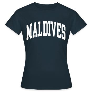 Maldives - T-shirt Femme - marine - Devant - AI Model Female 172 dark (172cm)