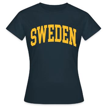 Suède - T-shirt Femme - marine - Devant - AI Model Female 172 dark (172cm)