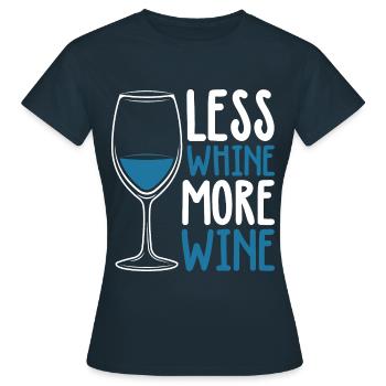 Verre à vin de vin - T-shirt Femme - marine - Devant - AI Model Female 172 dark (172cm)