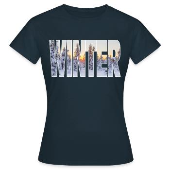 Hiver - T-shirt Femme - marine - Devant - AI Model Female 172 dark (172cm)