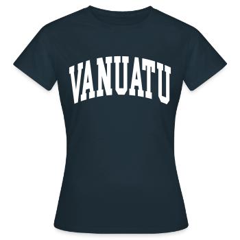 Vanuatu - Frauen T-Shirt - Navy - Vorne - AI Model Female 172 dark (172cm)