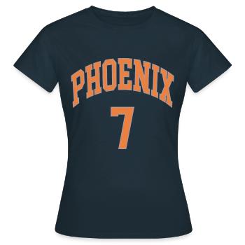Phoenix 7 - Frauen T-Shirt - Navy - Vorne - AI Model Female 172 dark (172cm)