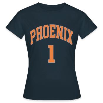 Phoenix 1 - Frauen T-Shirt - Navy - Vorne - AI Model Female 172 dark (172cm)