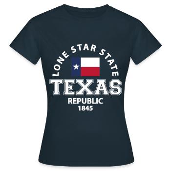 Texas - Women's T-Shirt - navy - Front - AI Model Female 172 dark (172cm)