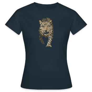 Leopard, Indian Leopard, Persian Leopard - Women's T-Shirt - navy - Front - AI Model Female 172 dark (172cm)