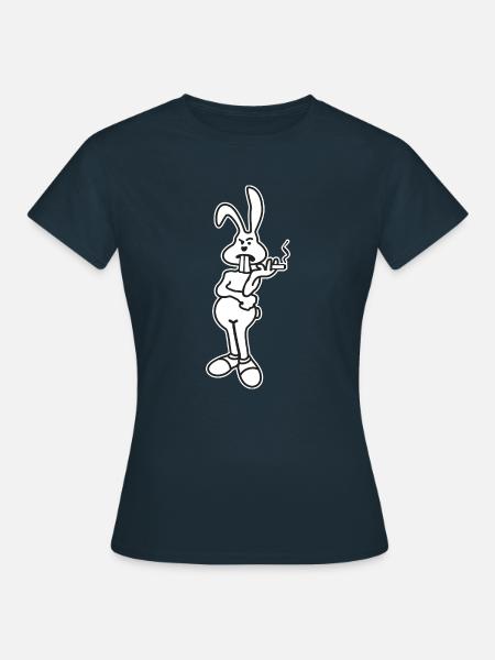 Osterhase verweigert Eier - Eier-Knappheit? - Frauen T-Shirt - Navy
