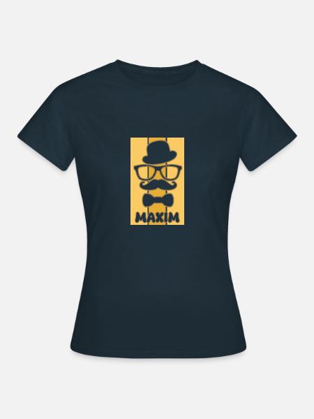 Vorname Maxim - Frauen T-Shirt - Navy