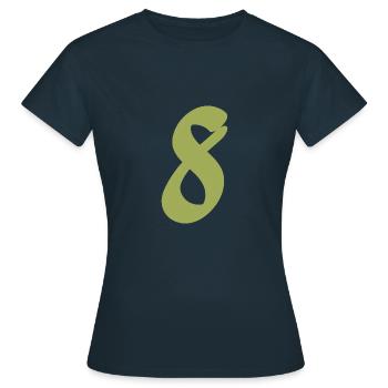 8 - T-shirt Femme - marine - Devant - AI Model Female 172 dark (172cm)