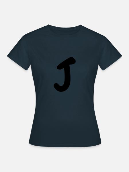 letter J - Women's T-Shirt - navy