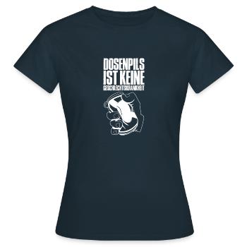 Biertrinker Saufen Alkohol Dosenbier Trinker Bier - Frauen T-Shirt - Navy - Vorne - AI Model Female 172 dark (172cm)
