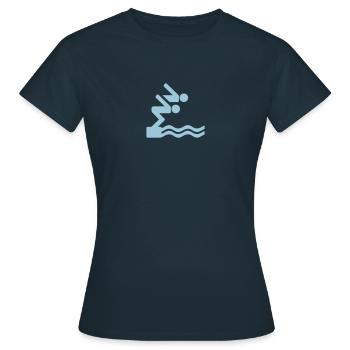 Nager - T-shirt Femme - marine - Devant - AI Model Female 172 dark (172cm)