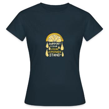Limonade Zitrone Getränk Limo Geschenk - Frauen T-Shirt - Navy - Vorne - AI Model Female 172 dark (172cm)