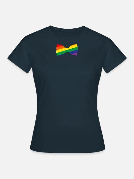 Noeud papillon arc-en-ciel - T-shirt Femme - marine