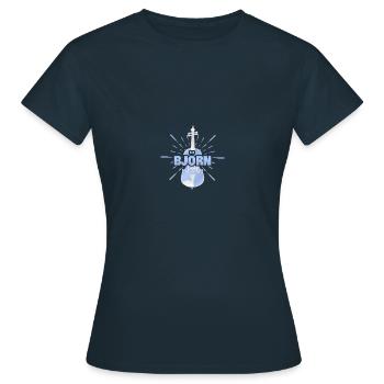 Cadeau pour Björn - T-shirt Femme - marine - Devant - AI Model Female 172 dark (172cm)