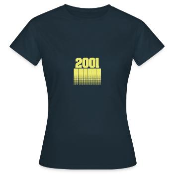 2001 2001 - Frauen T-Shirt - Navy - Vorne - AI Model Female 172 dark (172cm)