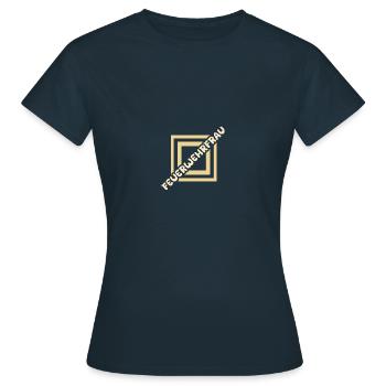 Pompière - T-shirt Femme - marine - Devant - AI Model Female 172 dark (172cm)