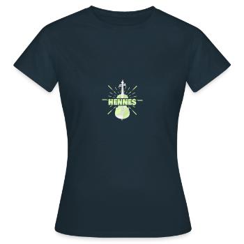 String instrument Hennes - Women's T-Shirt - navy - Front - AI Model Female 172 dark (172cm)