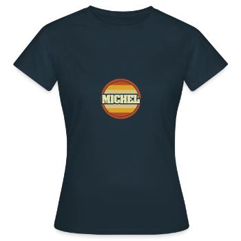 Vorname Michel - Frauen T-Shirt - Navy - Vorne - AI Model Female 172 dark (172cm)