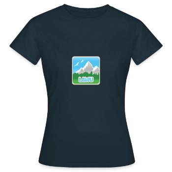 Bergsport Lawu - Frauen T-Shirt - Navy - Vorne - AI Model Female 172 dark (172cm)