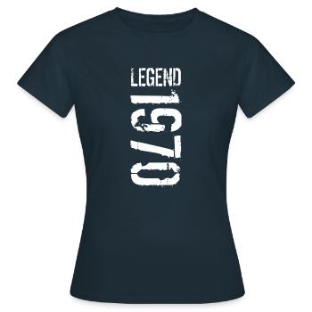 Legend 1970 white - Frauen T-Shirt - Navy - Vorne - AI Model Female 172 dark (172cm)