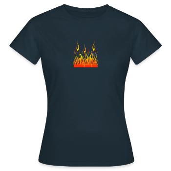 FEUER - Frauen T-Shirt - Navy - Vorne - AI Model Female 172 dark (172cm)