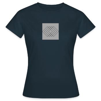 Modern - Frauen T-Shirt - Navy - Vorne - AI Model Female 172 dark (172cm)