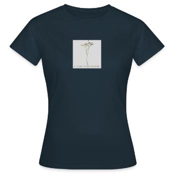 I can buy myself Flowers - Frauen T-Shirt - Navy - Vorne - AI Model Female 172 dark (172cm)