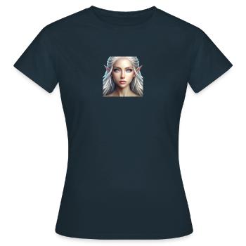 Mystische elbe - Frauen T-Shirt - Navy - Vorne - AI Model Female 172 dark (172cm)
