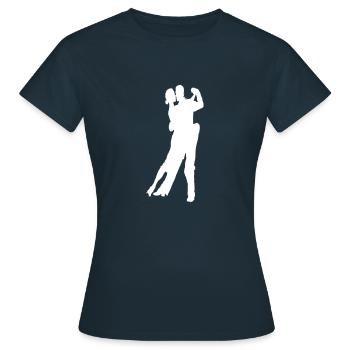 Salsa Tango Walzer Foxtrott Tanzsport Geschenkidee - Frauen T-Shirt - Navy - Vorne - AI Model Female 172 dark (172cm)