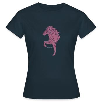 Geometrischer Isländer - Frauen T-Shirt - Navy - Vorne - AI Model Female 172 dark (172cm)