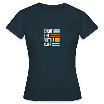 Gâteau - T-shirt Femme - marine - Devant - AI Model Female 172 dark (172cm)