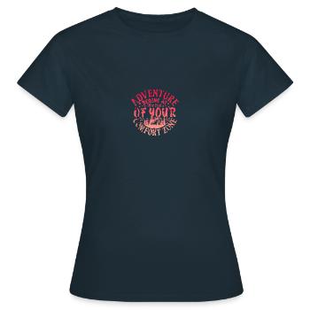 Abenteuer - Frauen T-Shirt - Navy - Vorne - AI Model Female 172 dark (172cm)