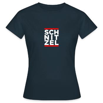 Schnitzel - Frauen T-Shirt - Navy - Vorne - AI Model Female 172 dark (172cm)