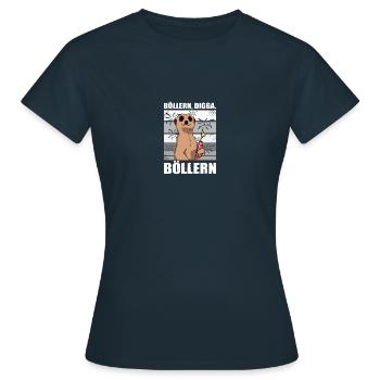 Böllern, Digga Pyrotechniker Böllern Feuerwerk - Frauen T-Shirt - Navy - Vorne - AI Model Female 172 dark (172cm)
