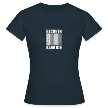 Rechen kann ich Gärtner Gartenarbeit Garten - Frauen T-Shirt - Navy - Vorne - AI Model Female 172 dark (172cm)