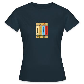 Rechen kann ich Gärtner Gartenarbeit Garten - Frauen T-Shirt - Navy - Vorne - AI Model Female 172 dark (172cm)