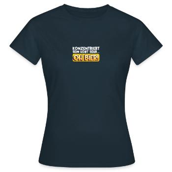 Oh bière! Buveurs de bière Amateurs de bière Bière - T-shirt Femme - marine - Devant - AI Model Female 172 dark (172cm)
