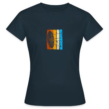 Pfeil und Bogen Bogenschießen Bogenschütze - Frauen T-Shirt - Navy - Vorne - AI Model Female 172 dark (172cm)